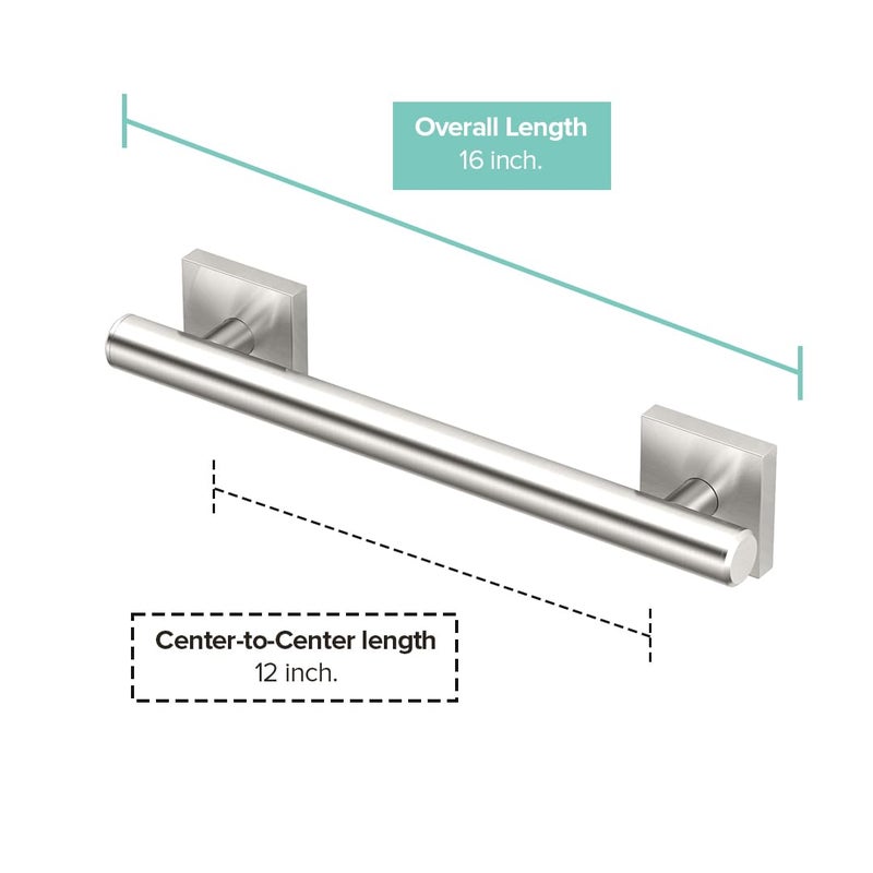 Gatco 950 Elevate, Grab Bar, 12â€, Satin Nickel - Image 3